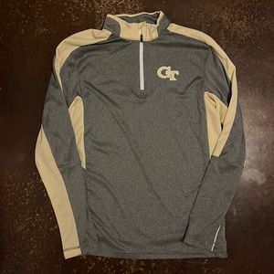 Georgia Tech Light Weight Half Zip Size Medium